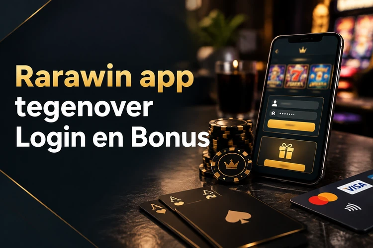 Rarawin app tegenover Login en Bonus